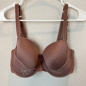 ThirdLove Mauve Brown 24/7 Lace Detail T-Shirt Bra - Size 32 F - EUC